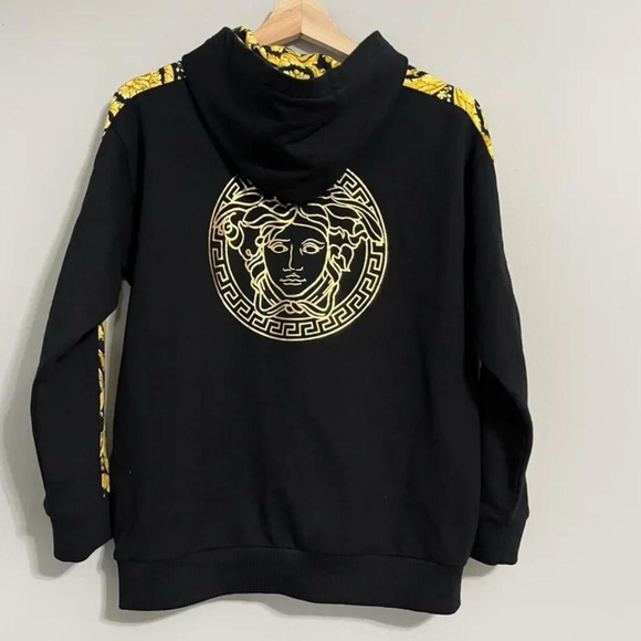Authentic Versace Medusa Print Fleece Pullover Hoodie - Picture 4 of 8